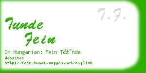 tunde fein business card